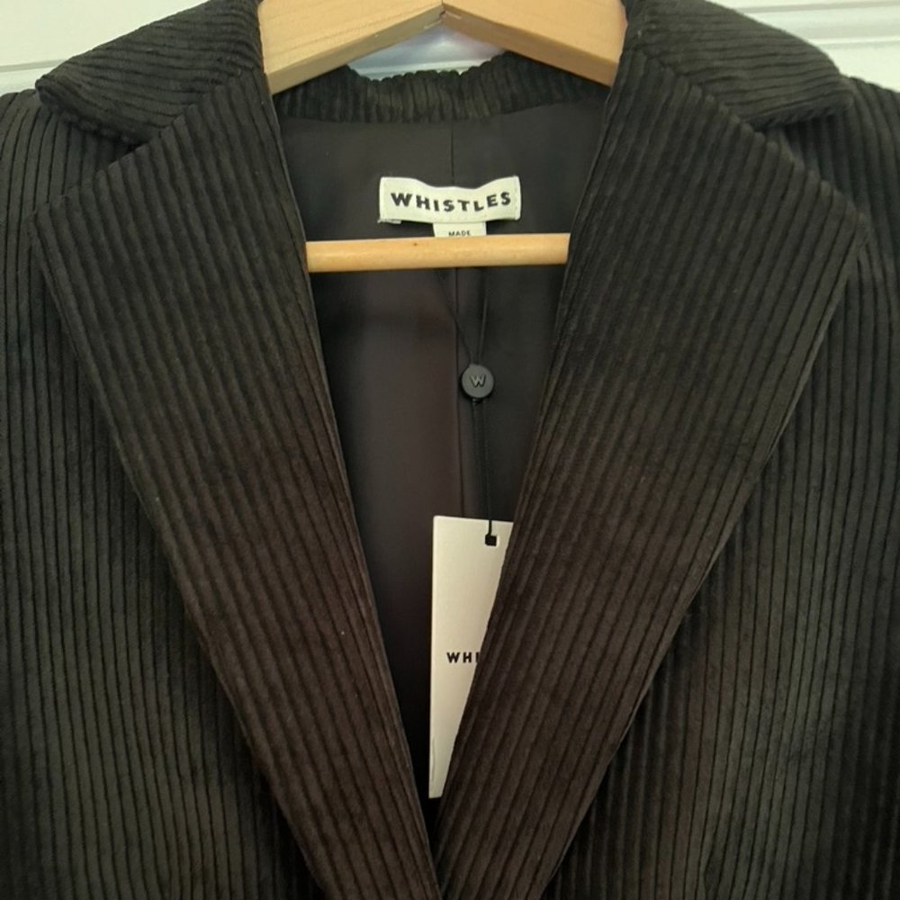 Whistles - Black Cord Single Breasted Blazer - 4 - Picture 3 of 15